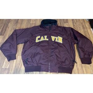 Calvin University Port Authority XL Maroon Fleece Lined Full Zip Jacket College